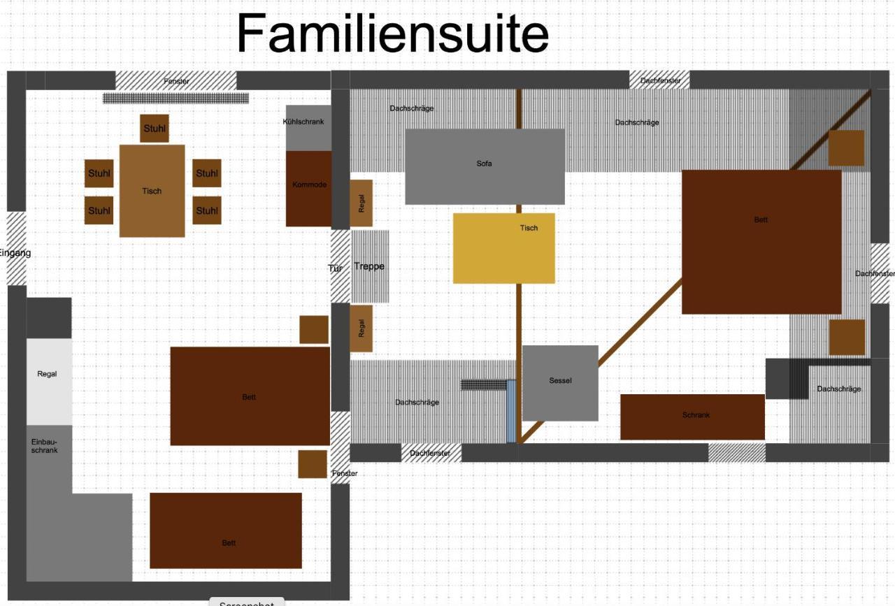 Familiensuite, Zwei Zimmer, Mitbenutzung Von Kuche Und Bad Rott Kültér fotó
